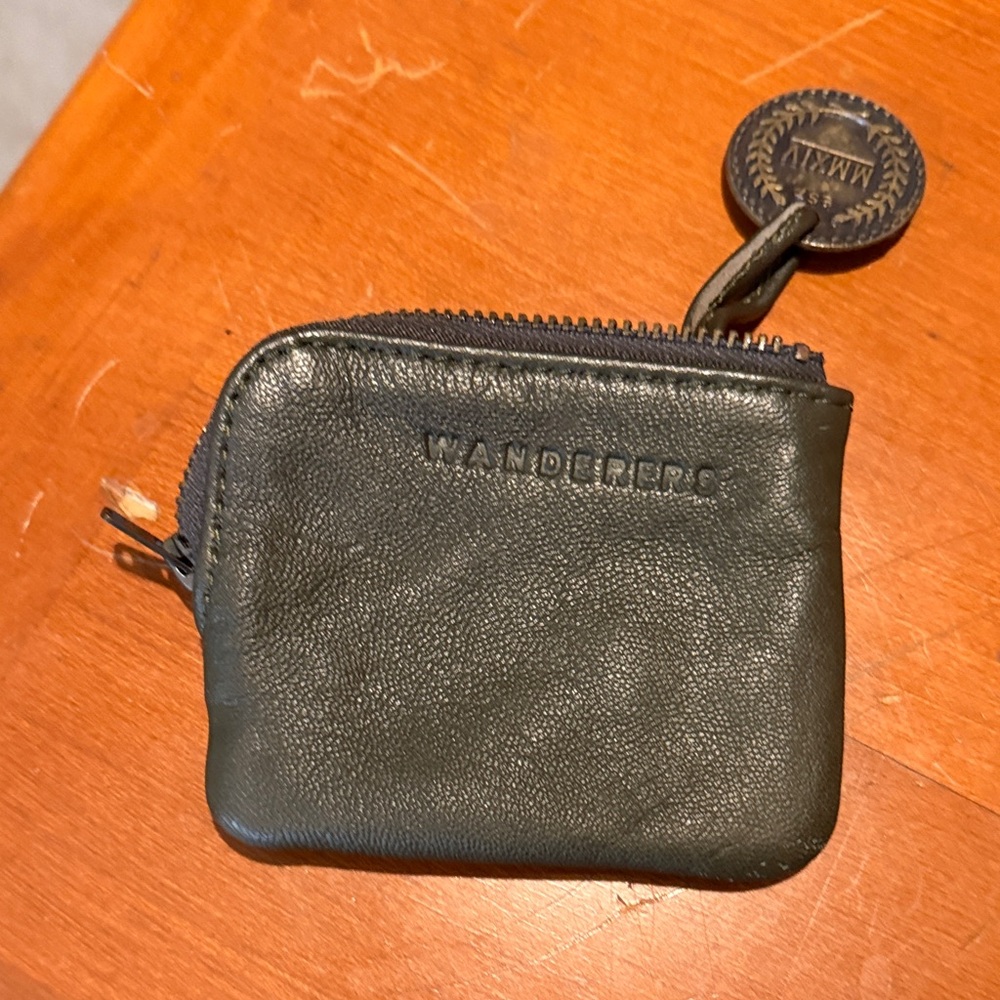 Wanderers Olive Green  Leather Coin Purse